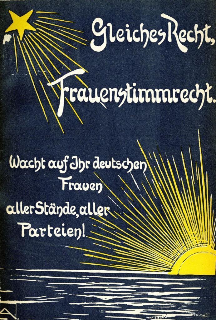 Die Abbildung zeigt das Titelblatt der Zeitschrift für Frauenstimmrecht von 1918
